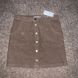 NEVER WORN! Tory Burch corduroy button-up skirt